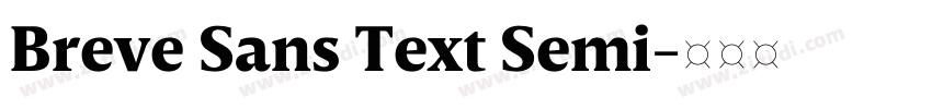 Breve Sans Text Semi字体转换